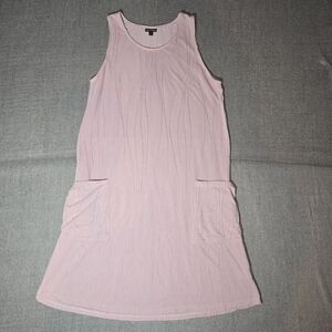 Coco + Carmen Blush Pink Texture Design Dress with Pockets Womens Small
